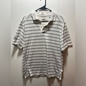 Callaway CTECH Golf Polo Shirt Short Sleeve Black White Striped Mens Size‎ Small
